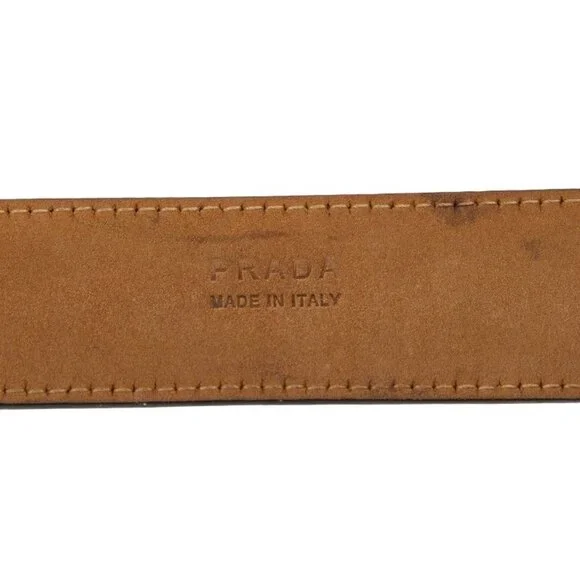 Prada Belt Size 85 34 Brown Leather - Picture 8 of 9